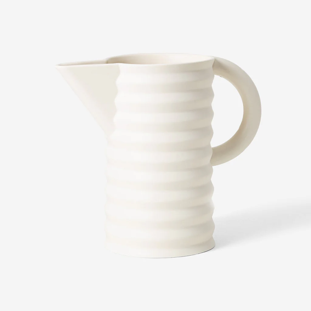 Areaware Pleated Pitcher White - Image 4