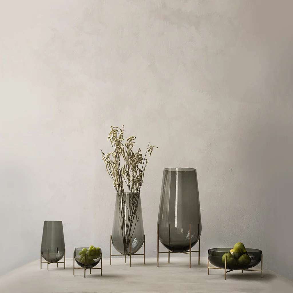 Audo Echasse Smoked Glass Vase Medium - Image 5