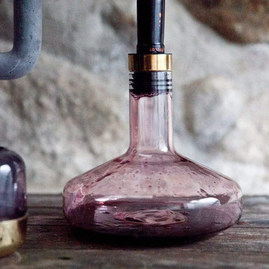 Audo Wine Breather Carafe Deluxe Clear Brass - Image 8