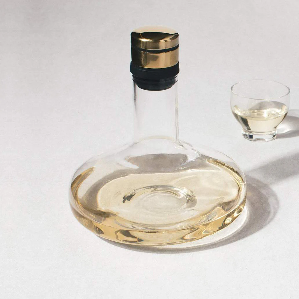 Audo Wine Breather Carafe Deluxe Clear Brass - Image 9