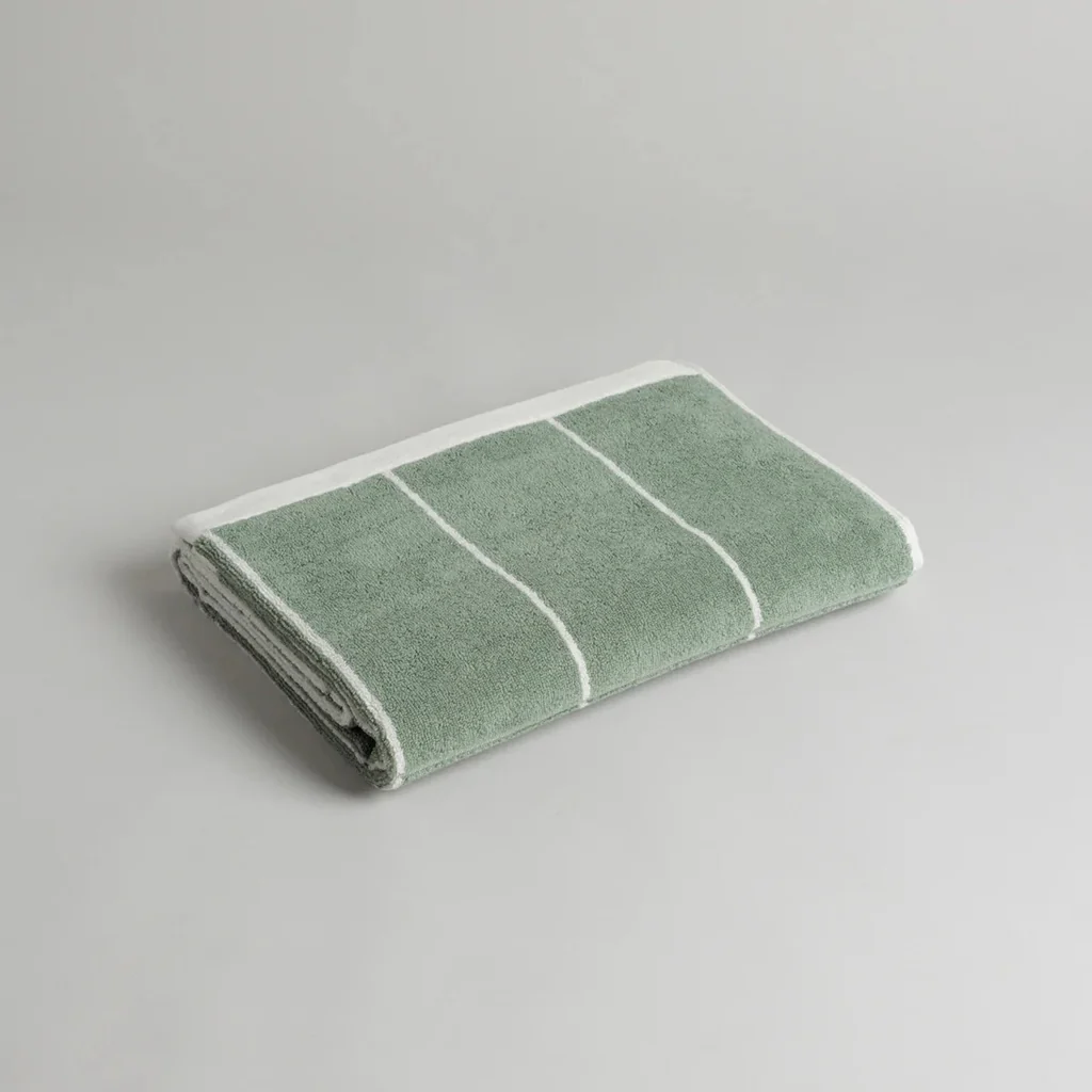 Baina Sage Chalk Bethell Bath Towel - Image 4