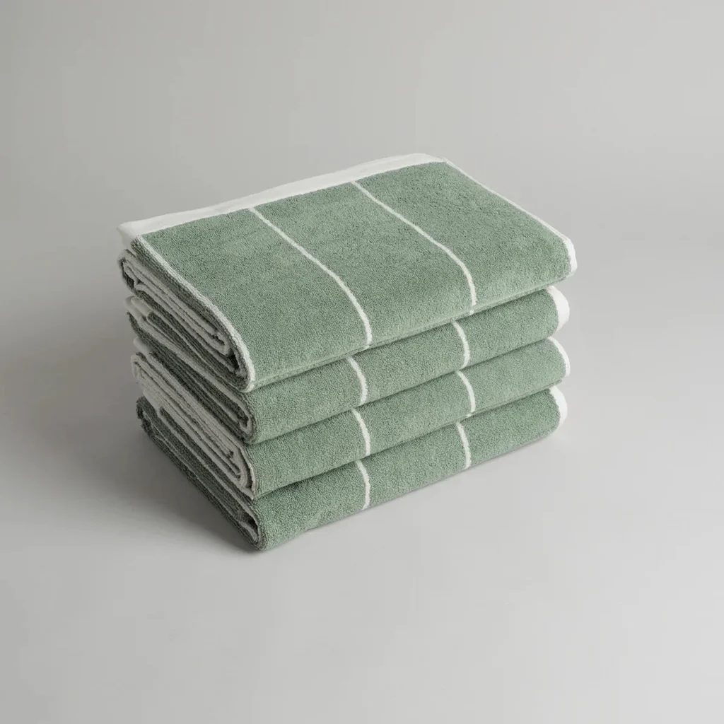 Baina Sage Chalk Bethell Bath Towel - Image 5