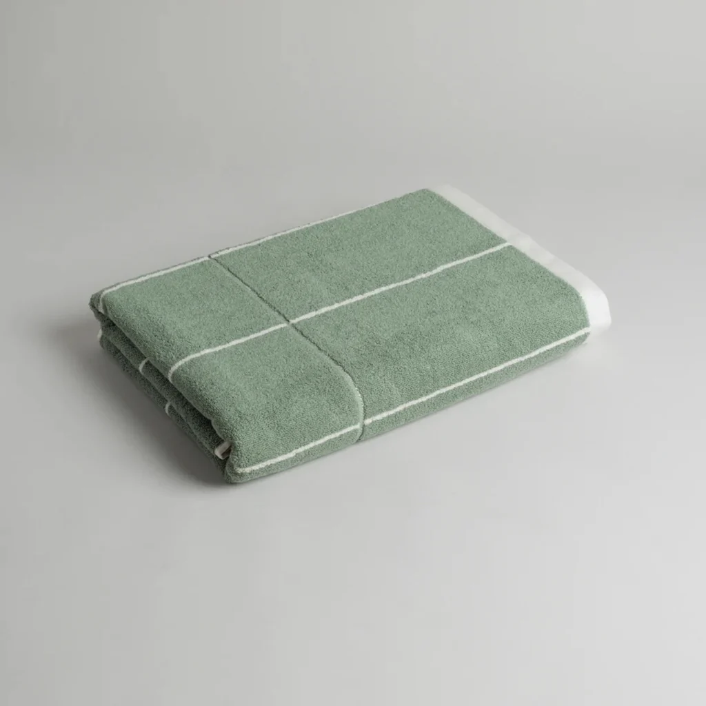 Baina Sage Chalk Miles Bath Sheet - Image 5