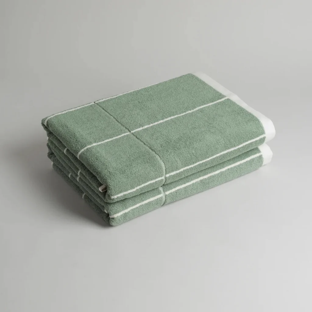 Baina Sage Chalk Miles Bath Sheet - Image 6
