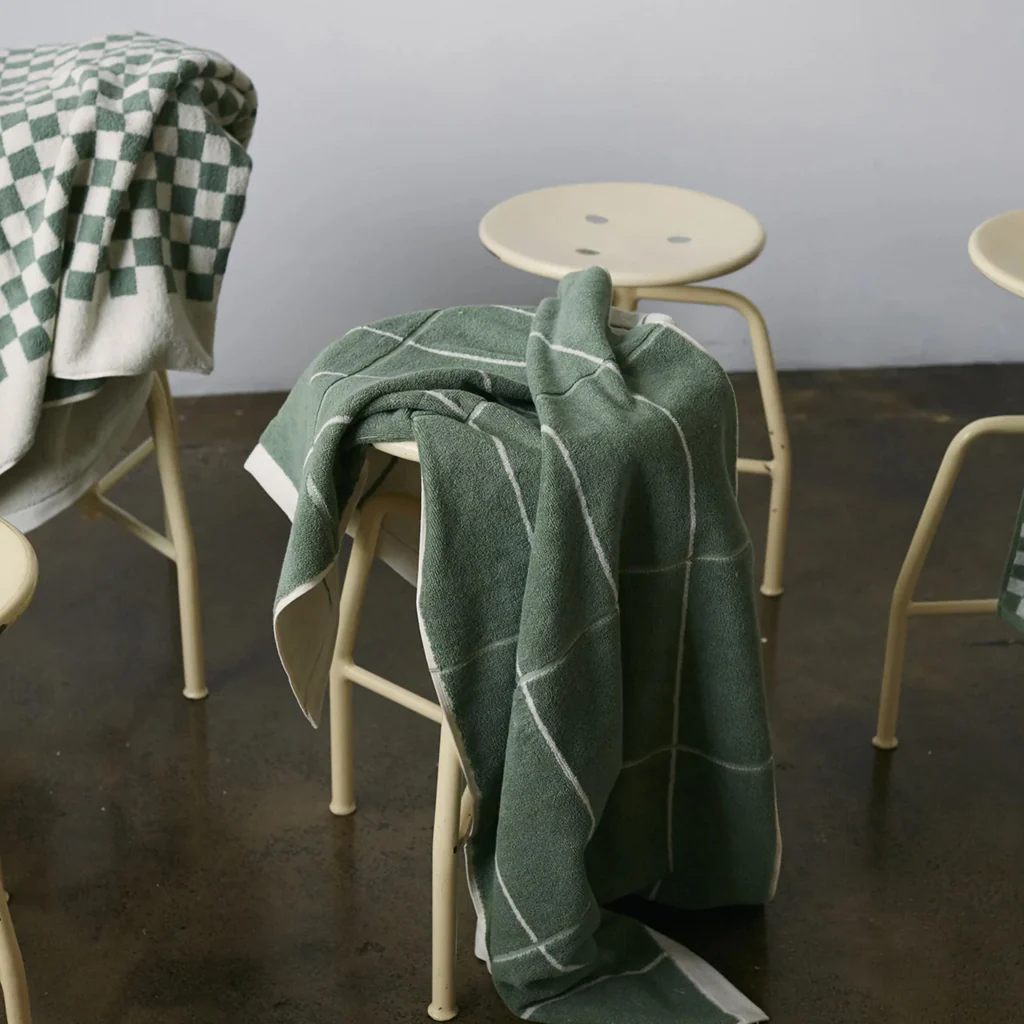 Baina Sage Chalk Miles Bath Sheet - Image 8