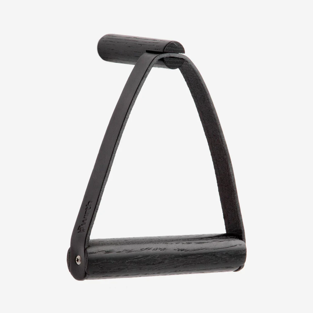 Ekta Living Toilet Roll Holder Leather Black Oak - Image 6