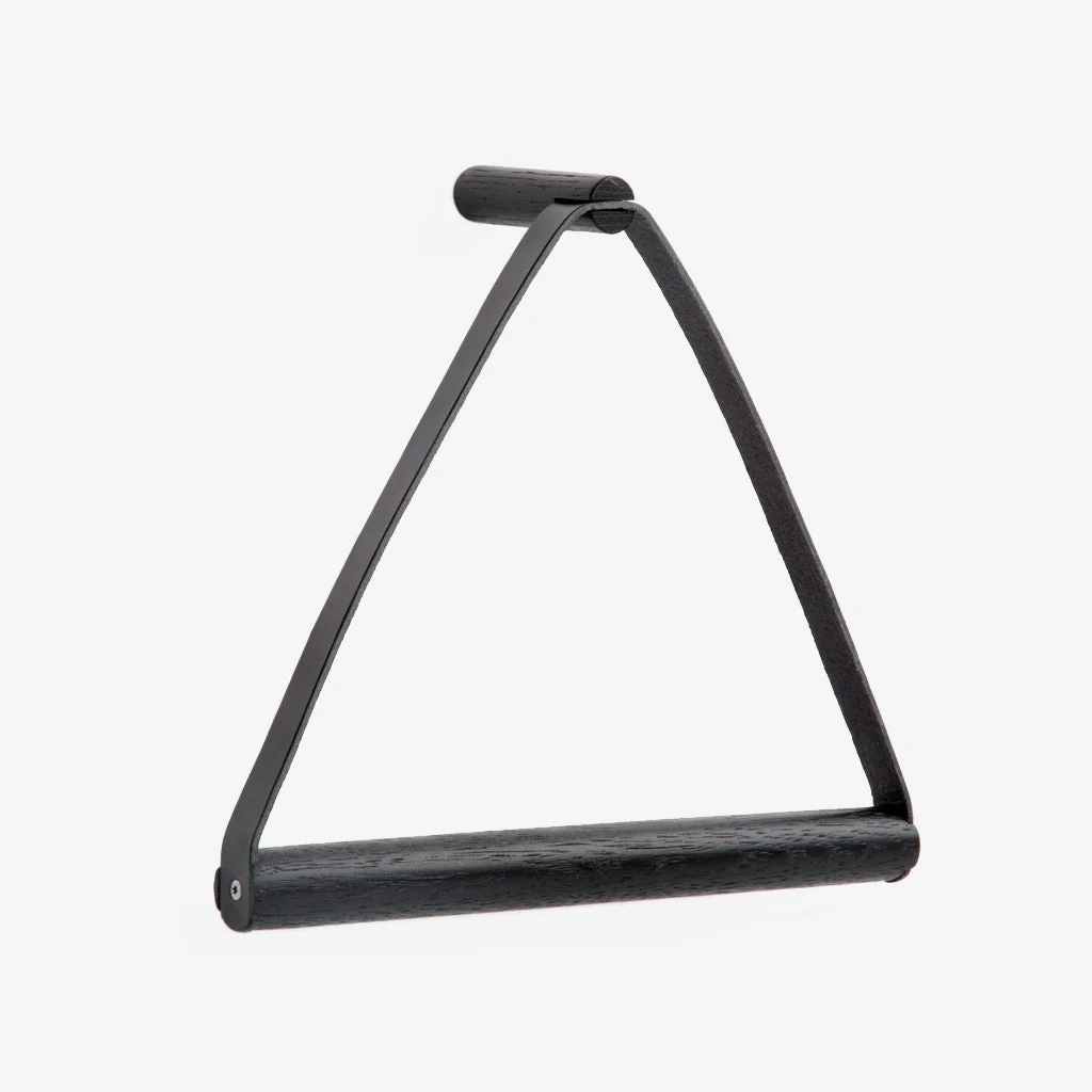 Ekta Living Towel Hanger Leather Black Oak - Image 5
