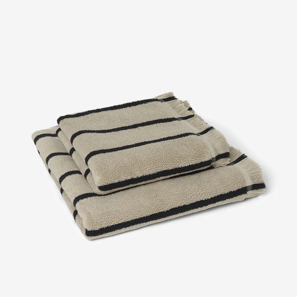 Ferm Living Alee Bath Towel Sand Black - Image 8