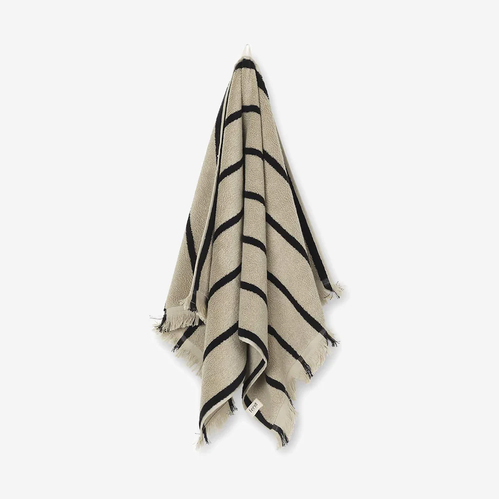 Ferm Living Alee Hand Towel Sand Black - Image 3