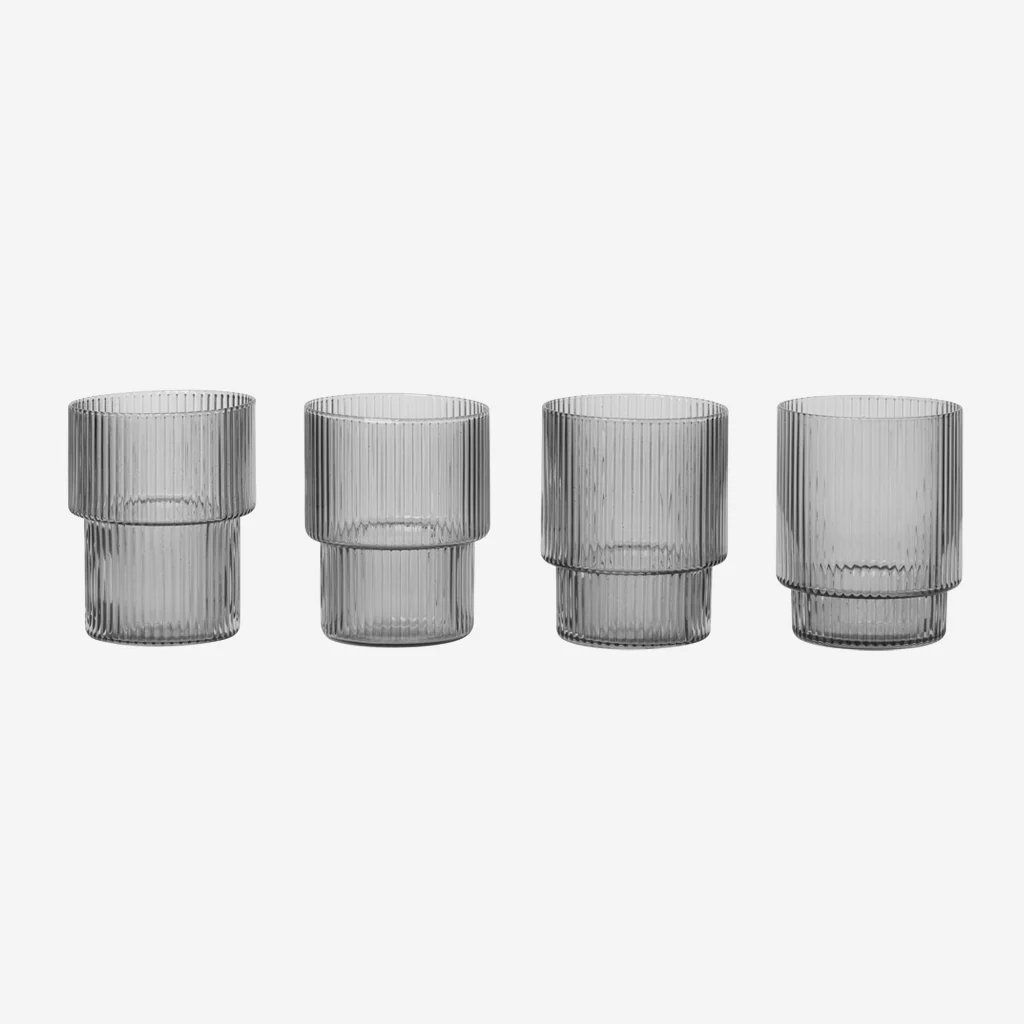 Ferm Living Ripple Glass Set Smoke - Image 3