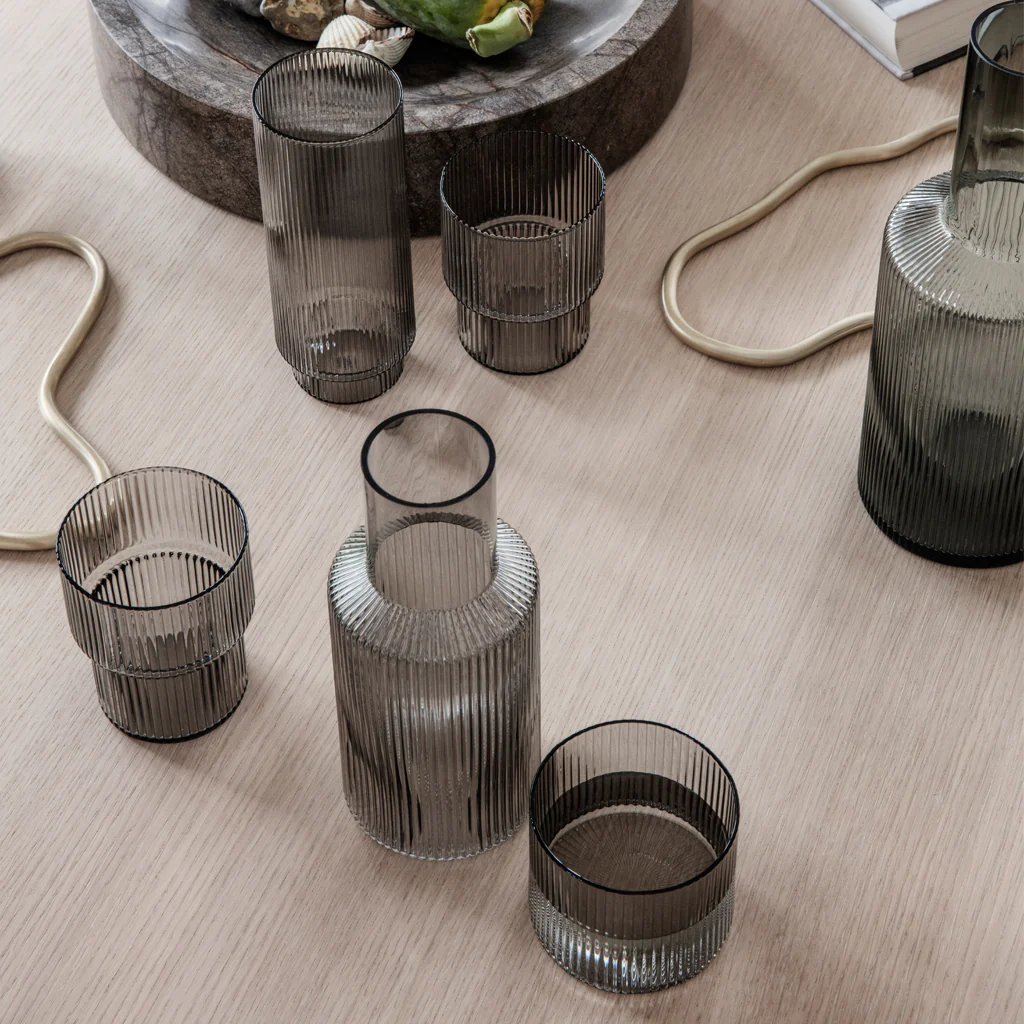 Ferm Living Ripple Glass Set Smoke - Image 4