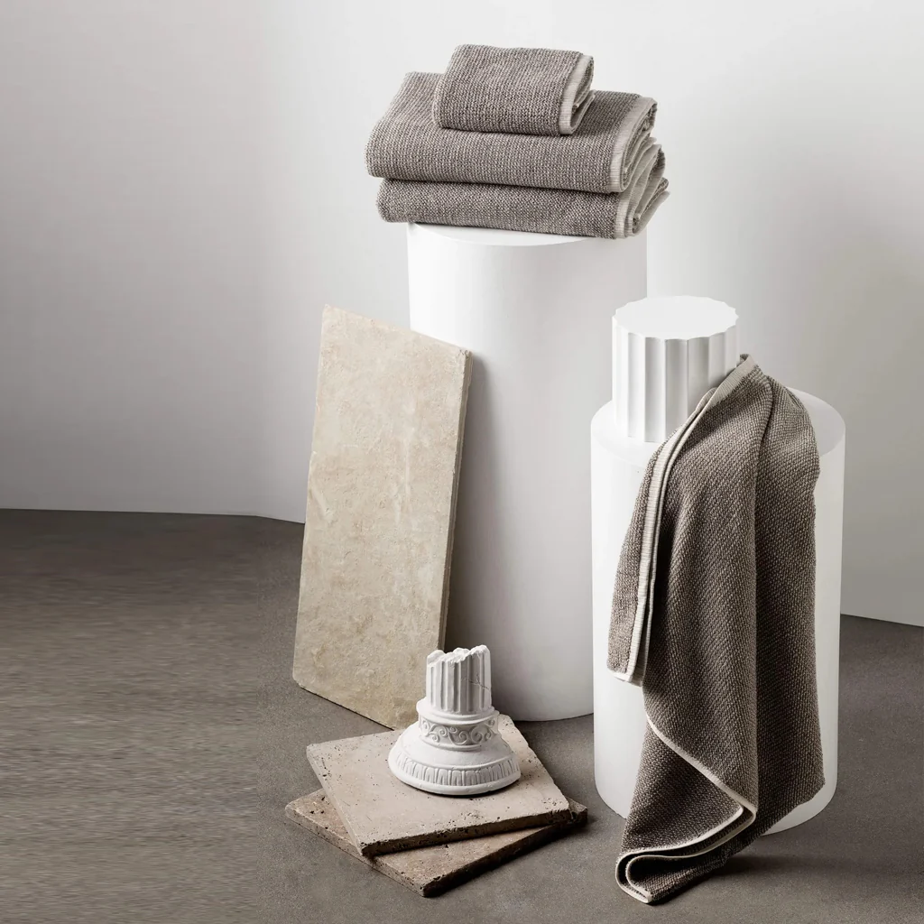 L&M Home Tweed Taupe Bath Towel - Image 6