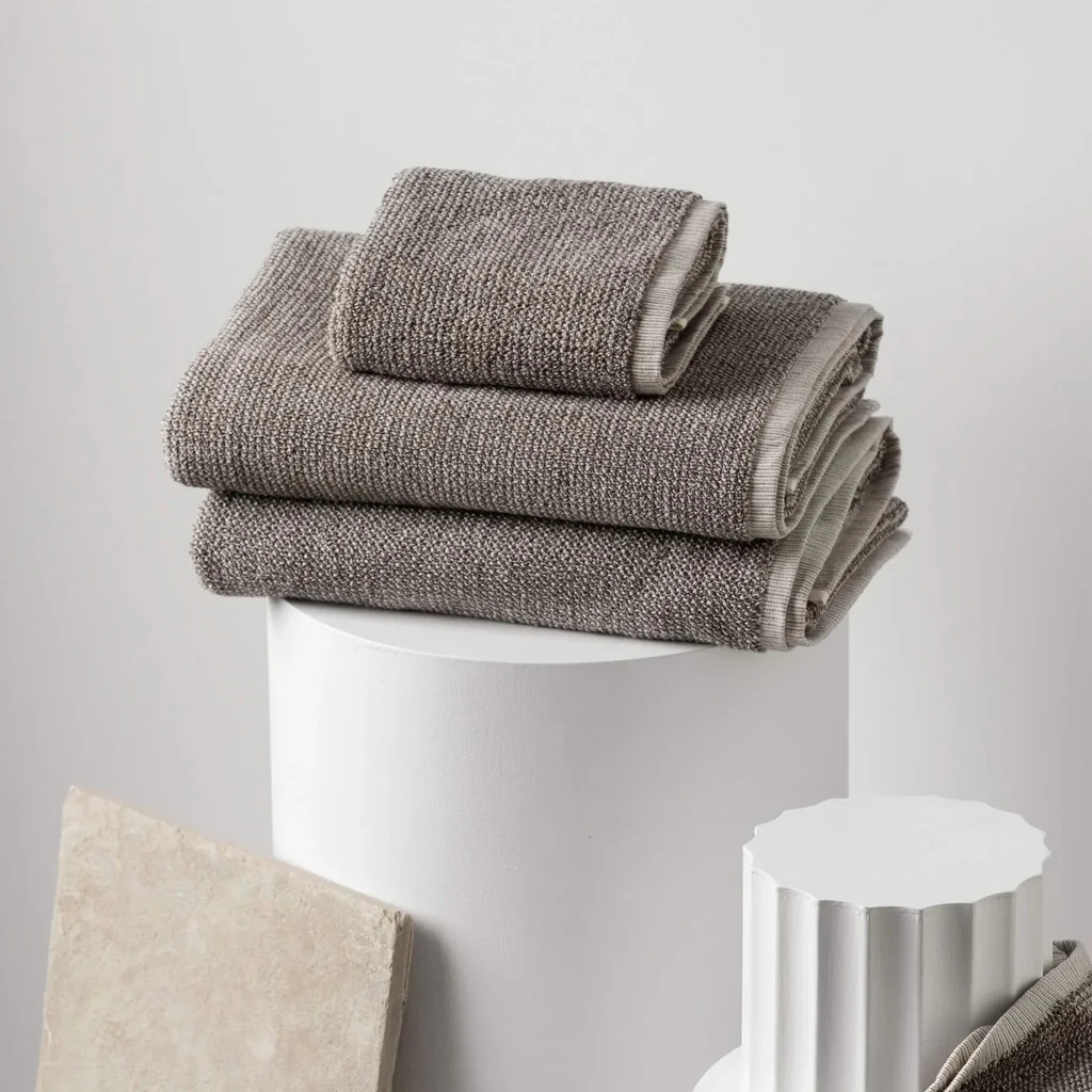 L&M Home Tweed Taupe Hand Towel - Image 3